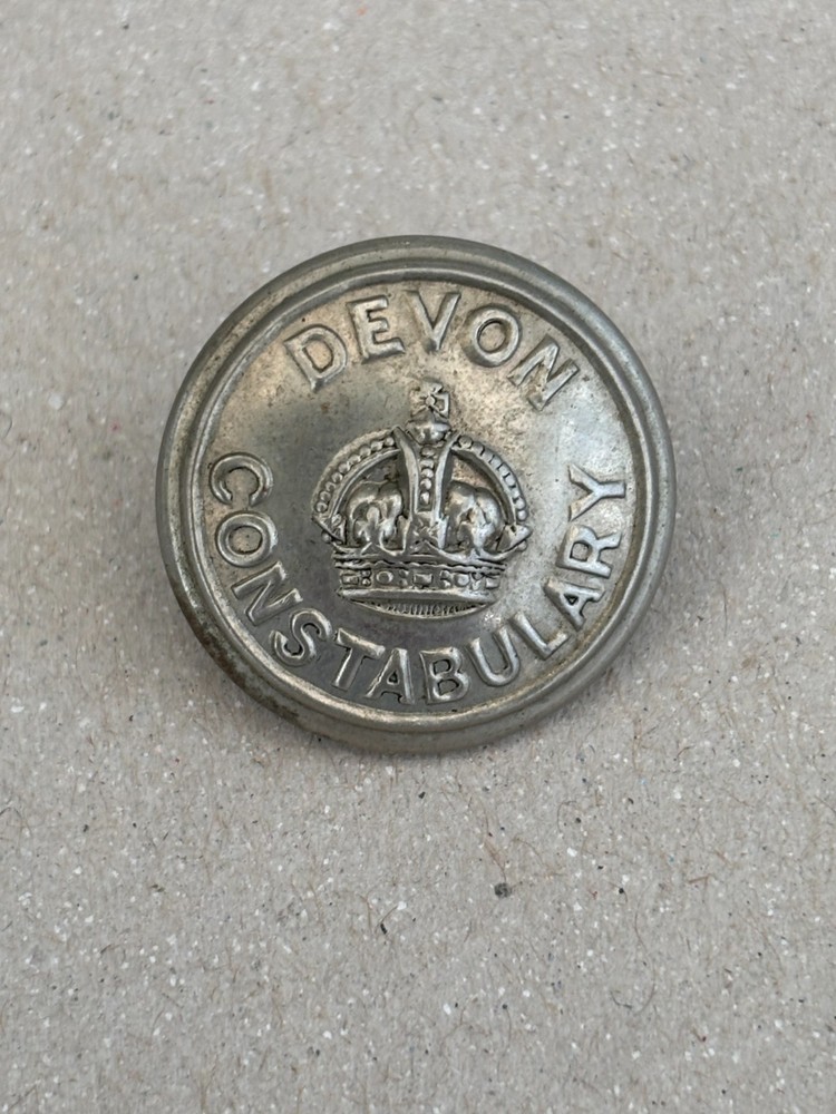 Devon Police Constabulary Tunic Uniform Button Large WM KC