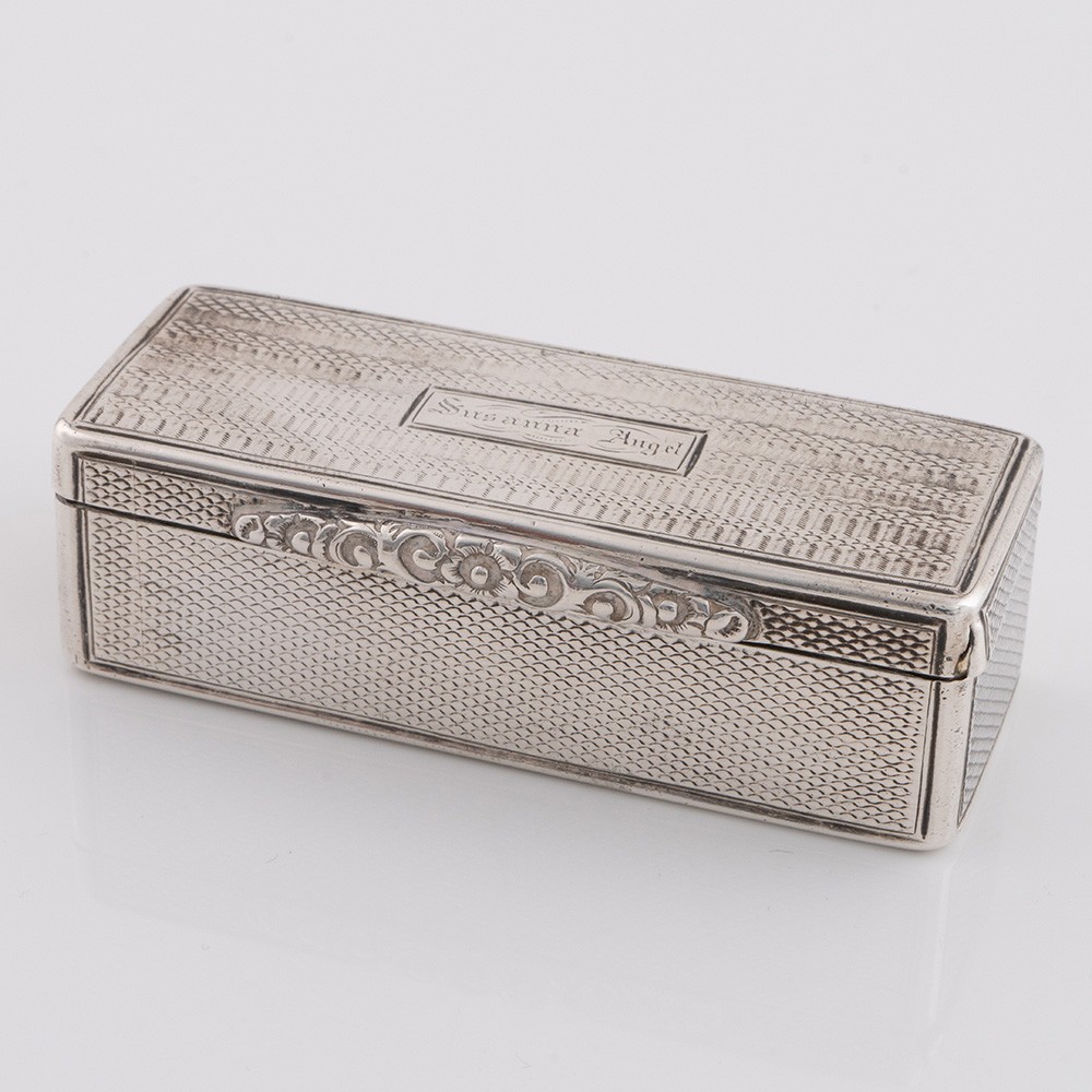 Edward Smith Silver Snuff Box Birmingham 1836
