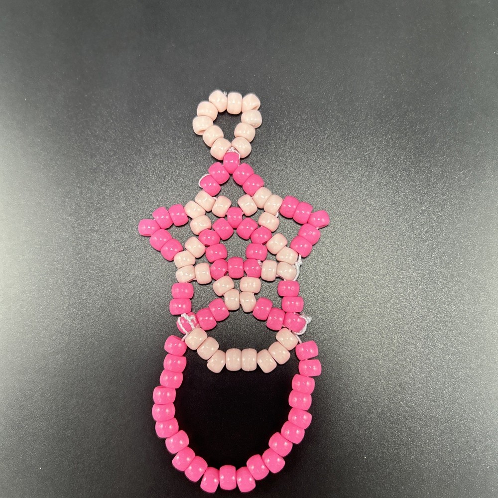 Kandi Glove Handmade Star pink