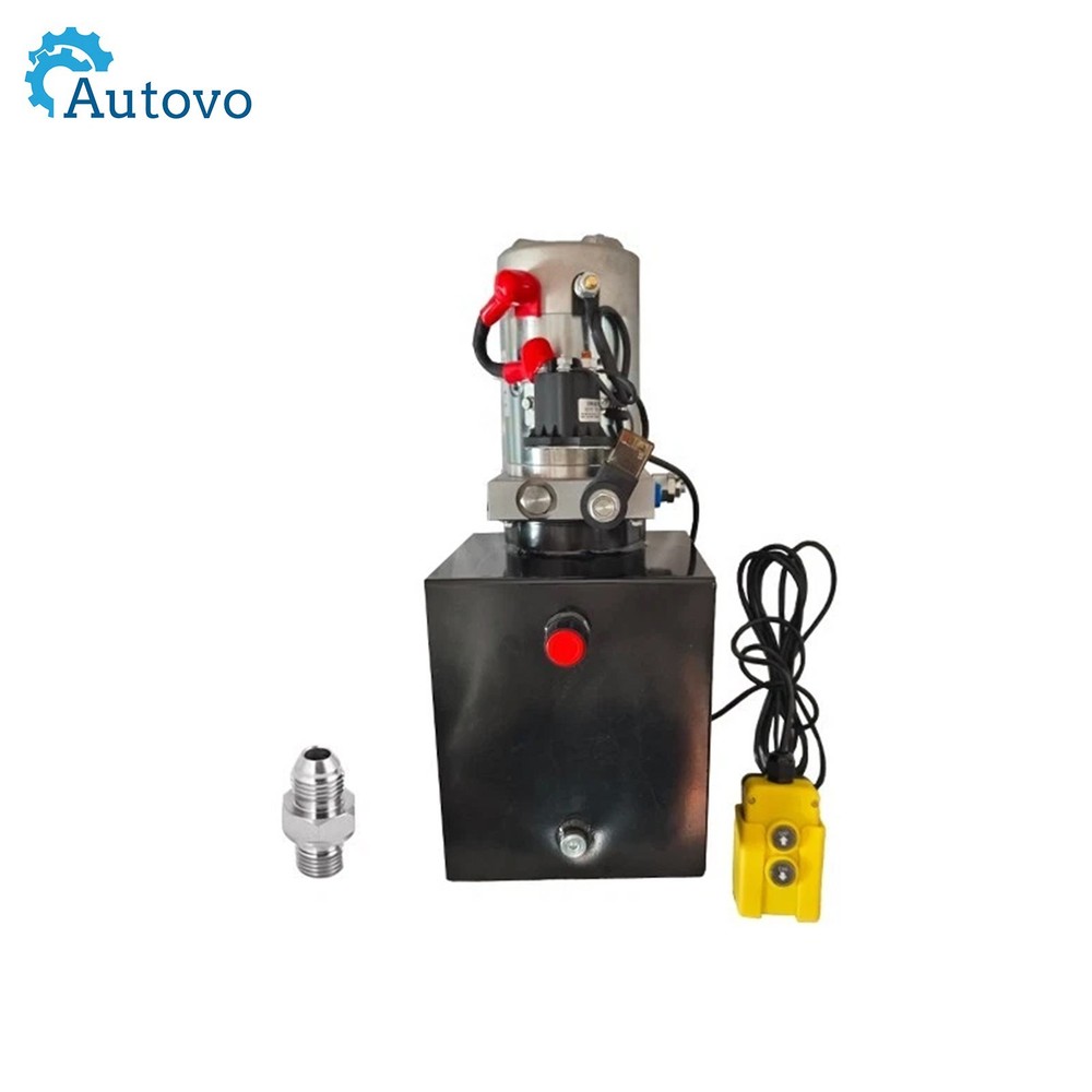 10 Quart Single Acting Hydraulic Pump Dump Trailer DC 12V Unit Pack Power Unit