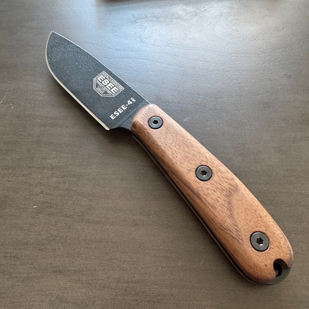 Walnut scales compatible with ESEE-3/4HM knife