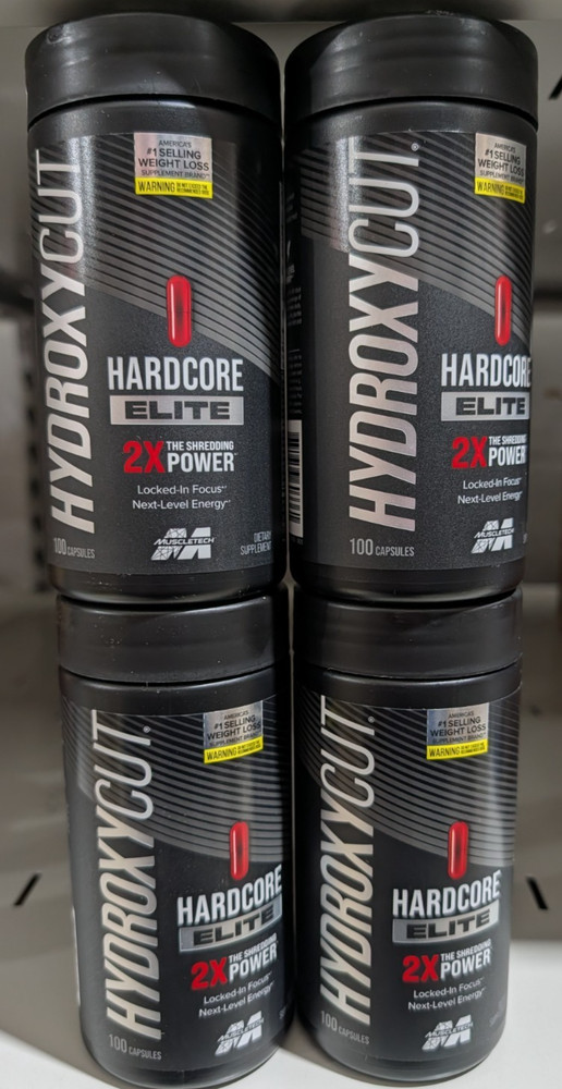 MuscleTech Hydroxycut Hardcore Elite 100ct. 4 Pack Free Fast USPS Ship
