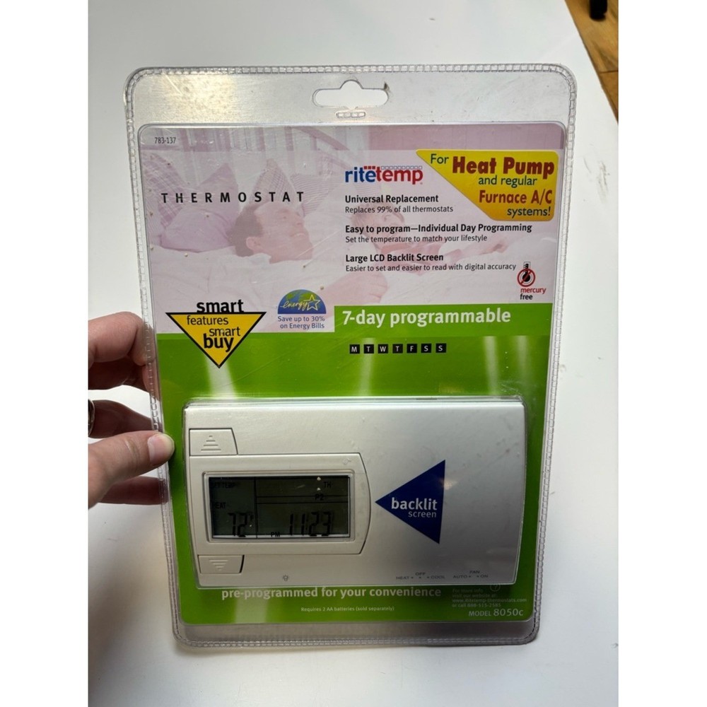 Ritetemp Programmable Thermostat 2004, Model 8050