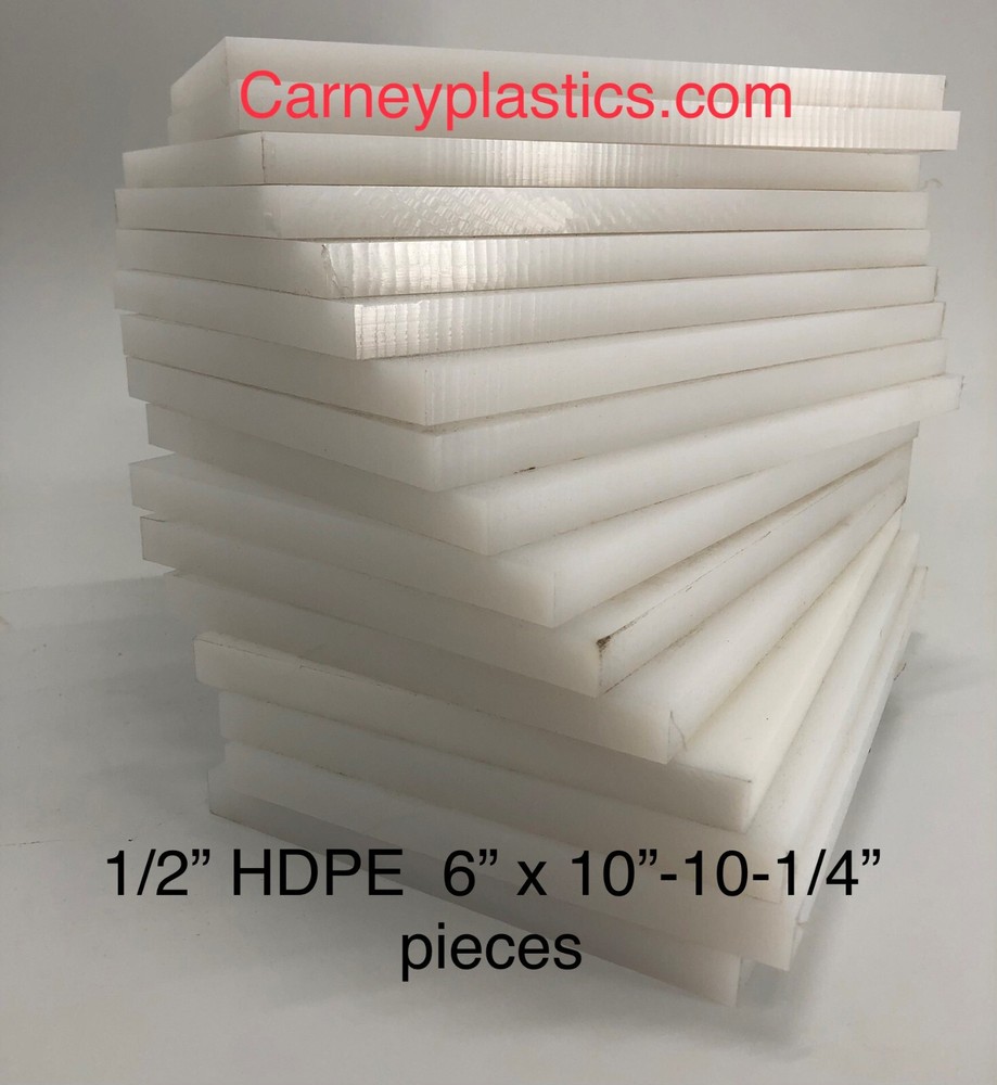 HDPE Polyethylene Plastic 1/2" x 6" x 10" 4 pc Bundle