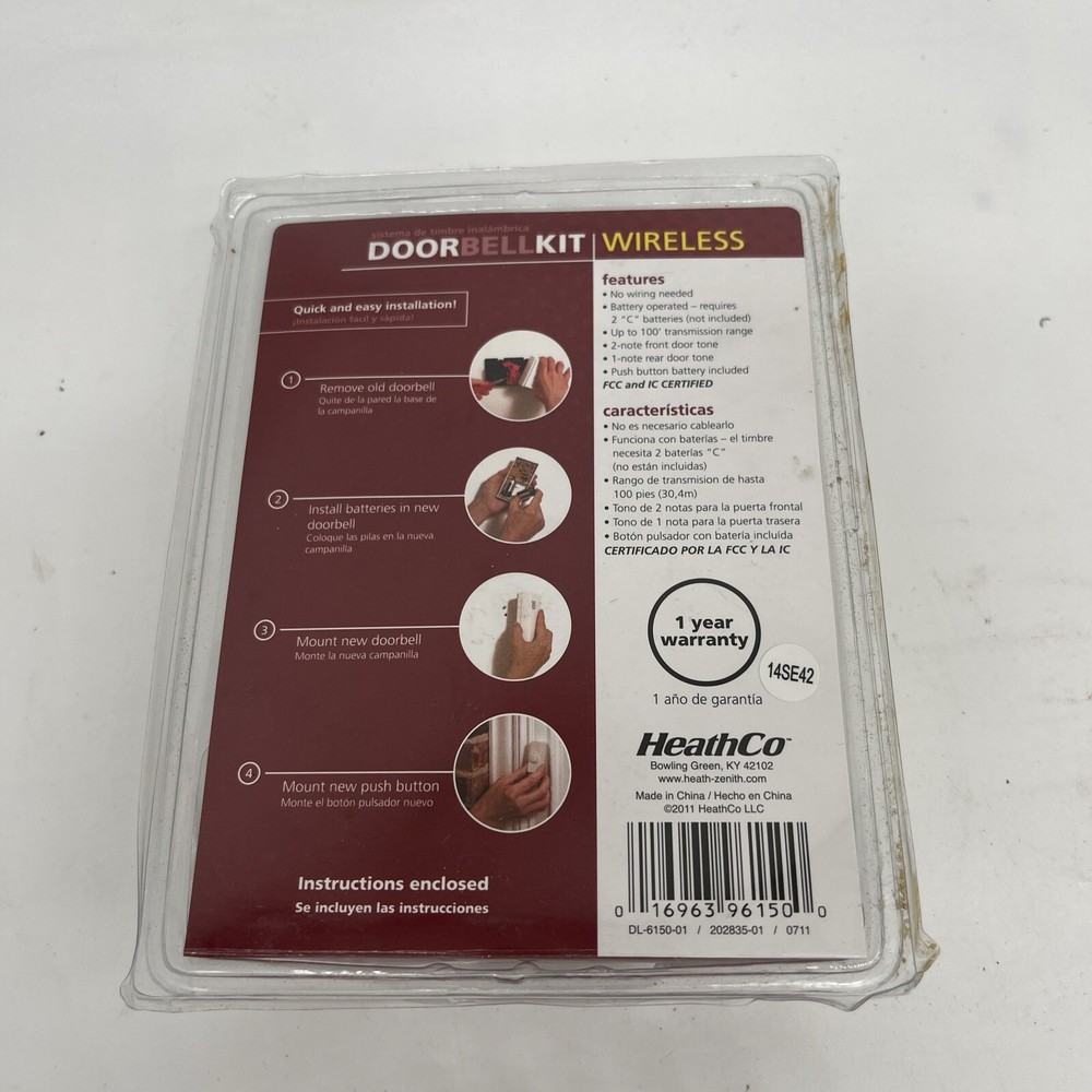Heath Zenith Wireless Door Bell Kit DL-6150