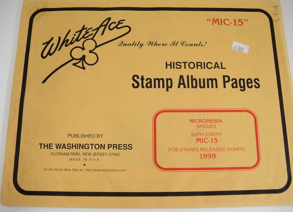 White Ace 1999 Micronesia Singles Stamp Supplement MIC-15 NOS