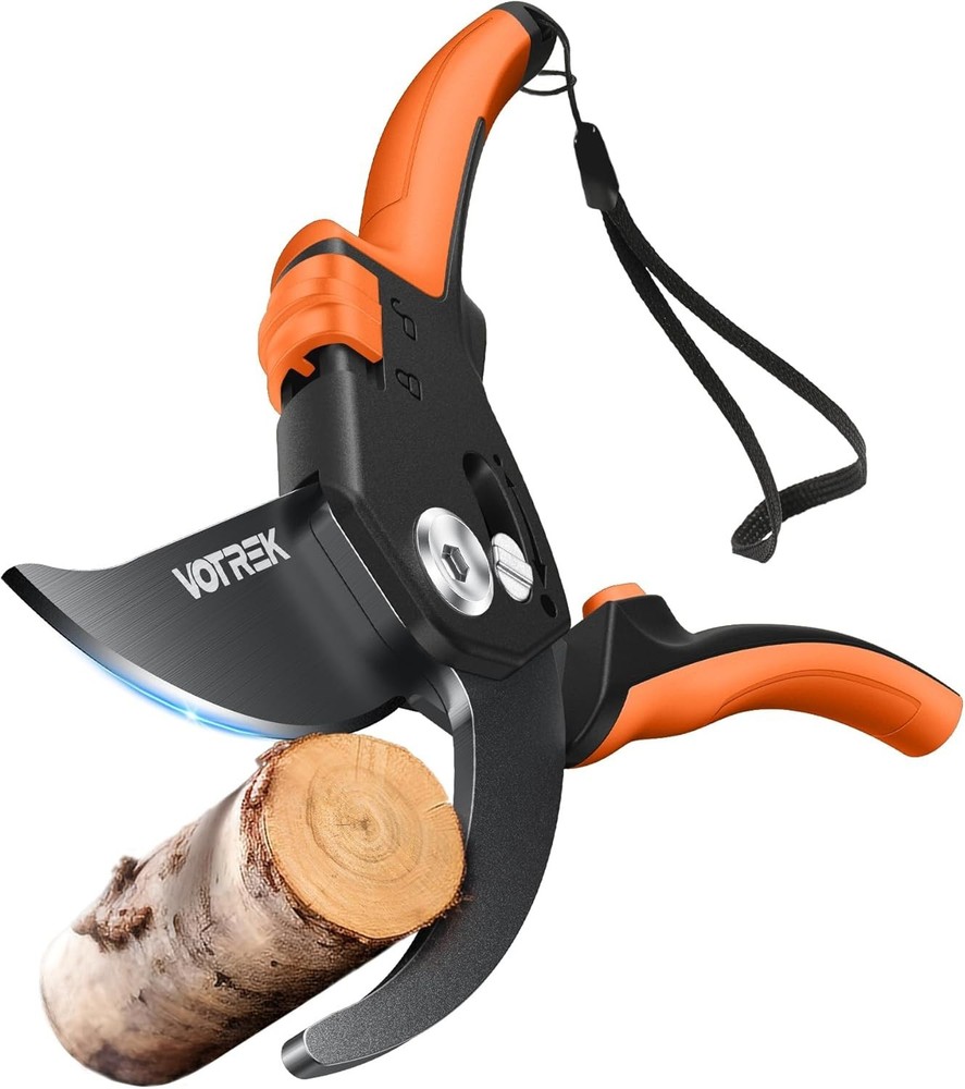 Ergonomic Pruning Shears - Ultra-Sharp SK5 Steel for All Hand Sizes & Weak Hands