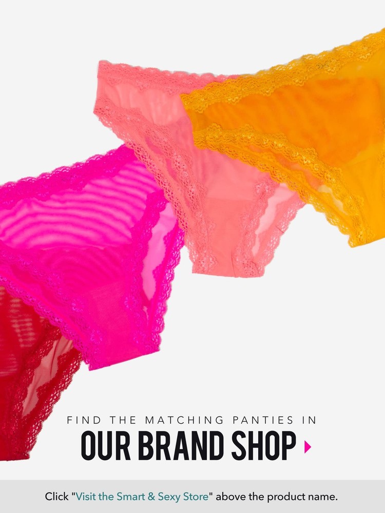 Mesh Plunge Bra 32B, Electric Pink (Mesh)