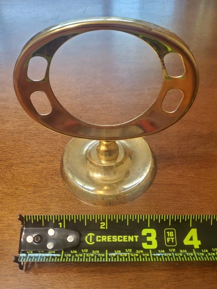 Vintage Brass Toothbrush Holder Wall Mount (Missing Bracket)