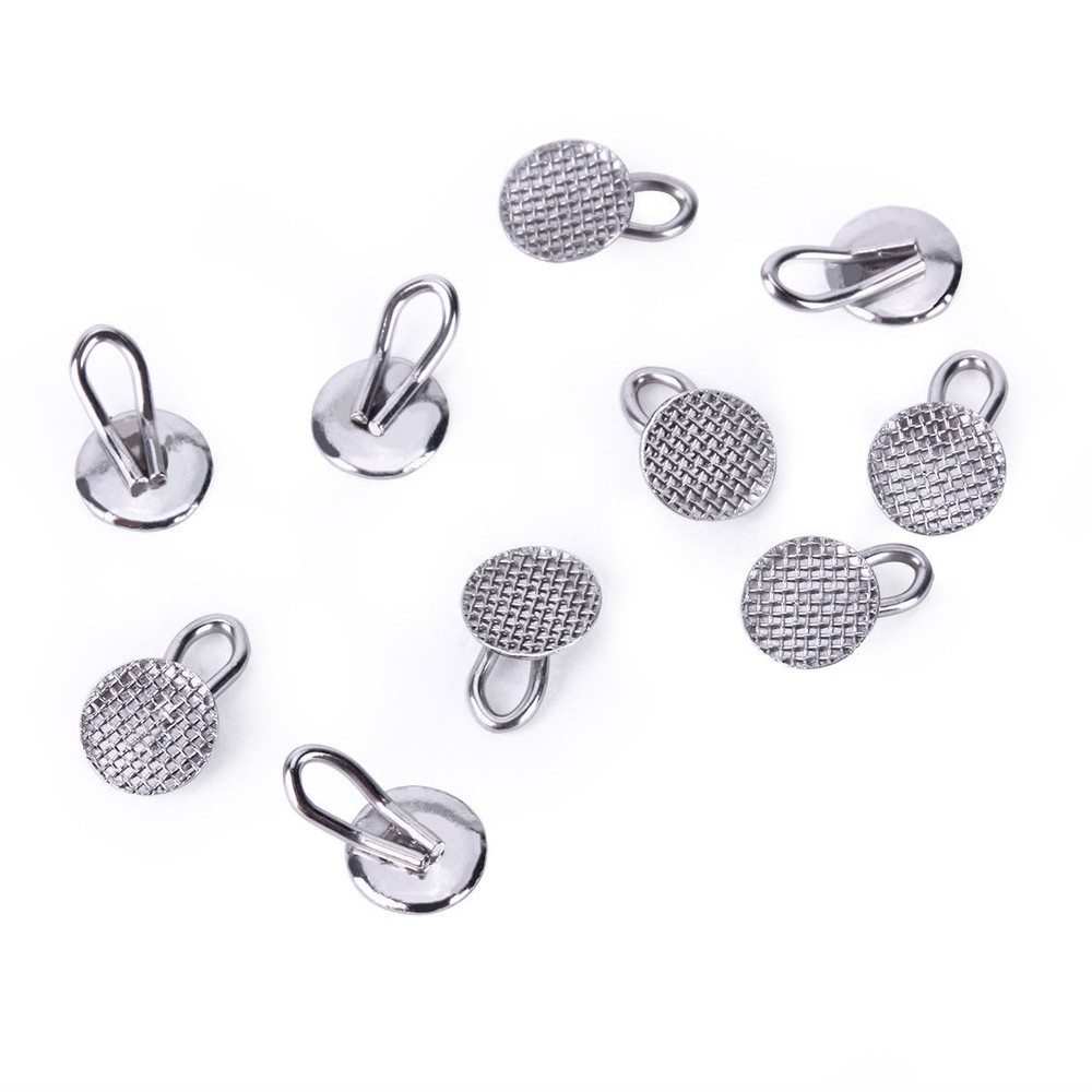 8Type AZDENT Dental Orthodontic Lingual Buttons Bondable Round Base/Rectangular