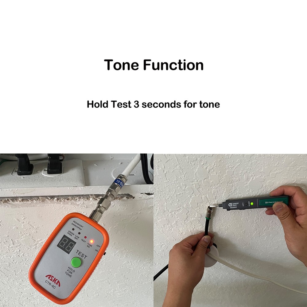 Coax cable pocket toner+ cable mapper combo for coaxial cable and Network cable