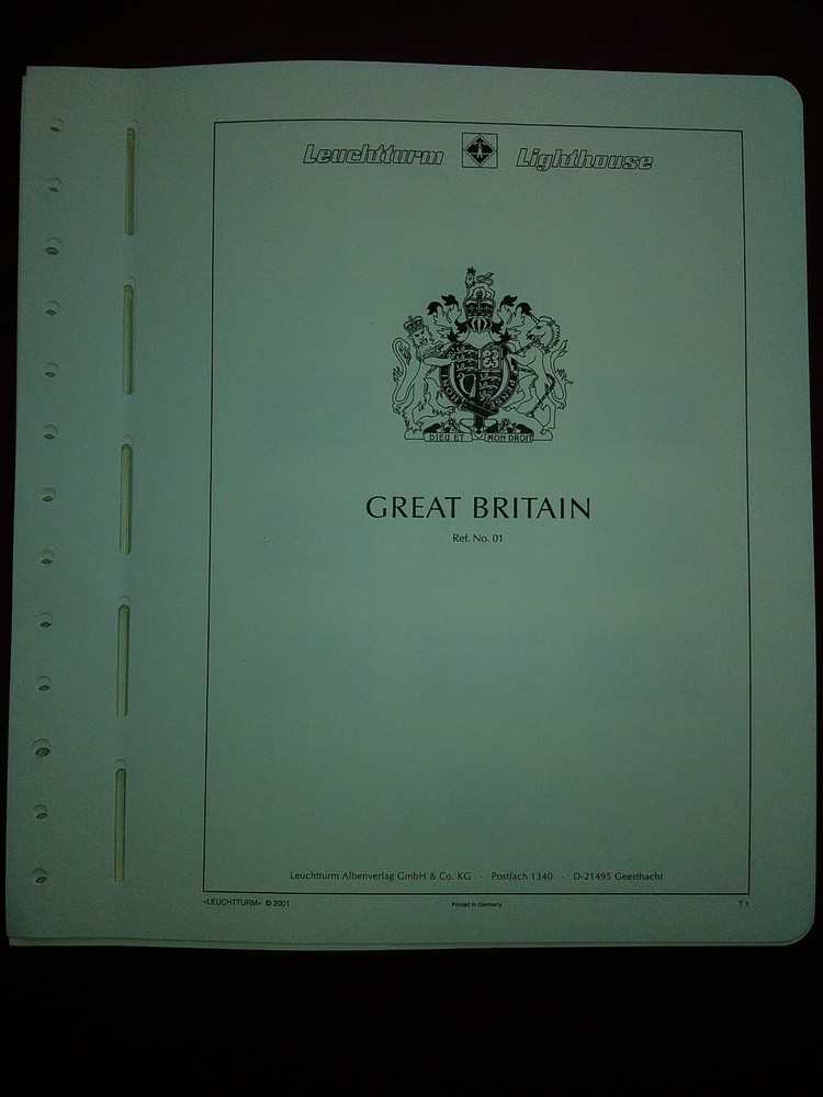 LIGHTHOUSE  Hinge less album pages Great Britain 1952-1970  Used ref 1952.01