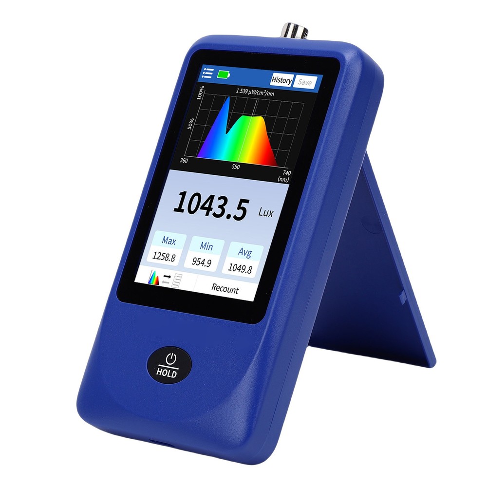 Light Spectrum Meter Handheld Spectrometer Illuminance Meter Curve