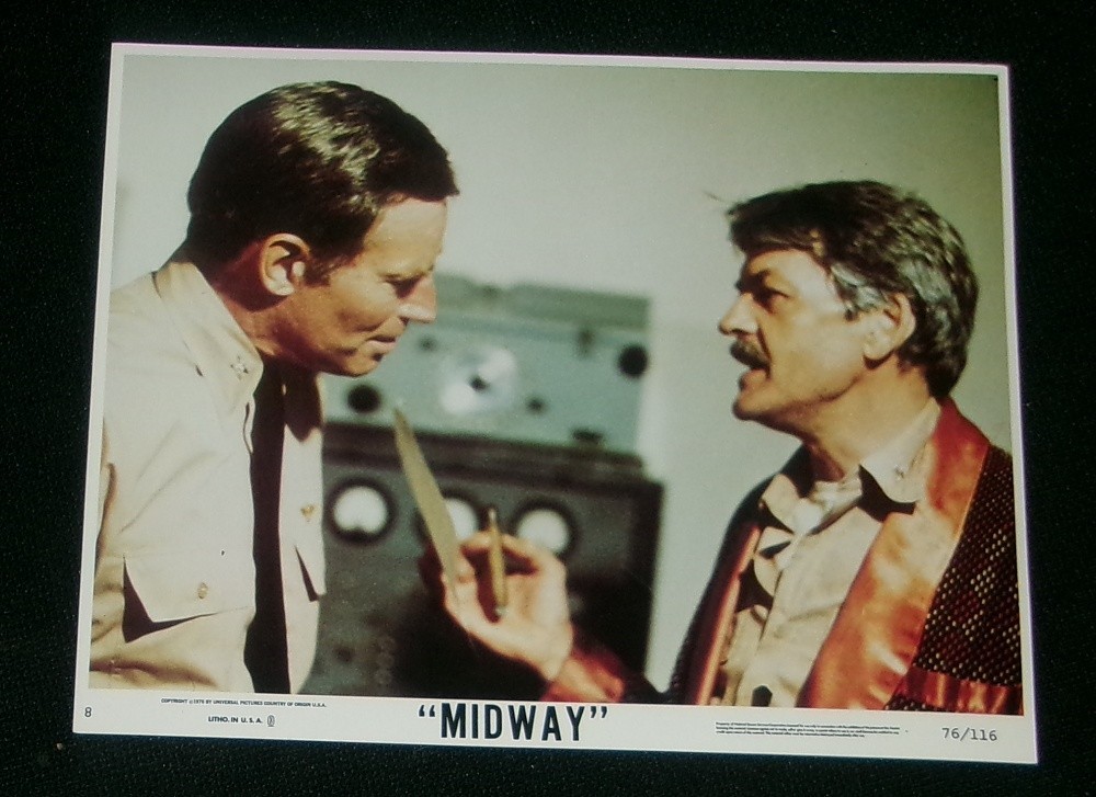 Orignl 8x10 Lobby Card Set MIDWAY Fonda HESTON Coburn MITCHUM Mifune WAGNER Ford