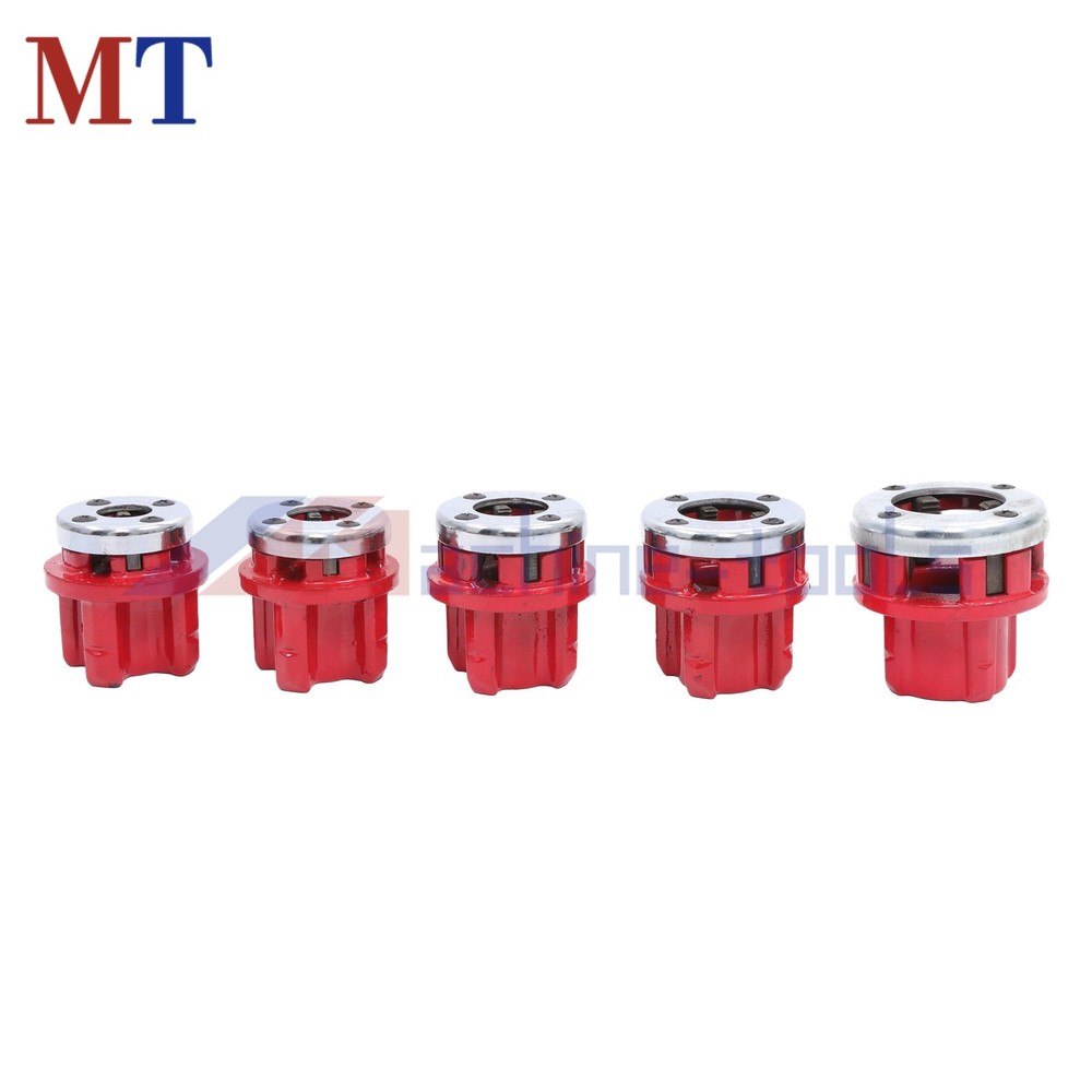 Ratcheting Pipe Threading Tool Set Ratchet Pipe Threader Kit W/ 6 Dies Kit