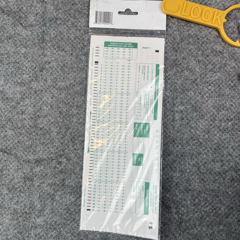 - 882-E Scantron Compatible Testing Sheet (6 Sheet Pack)