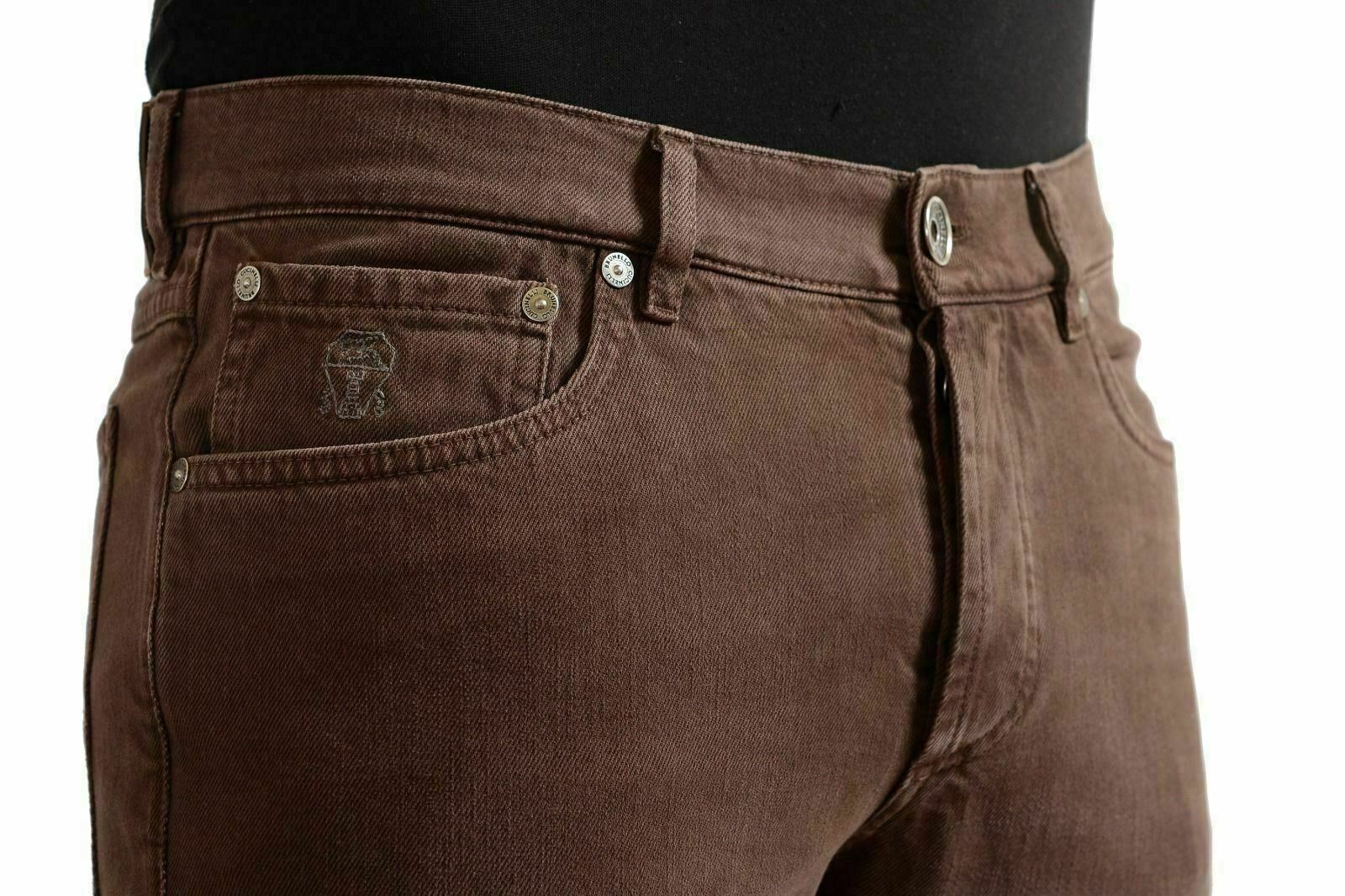 Brunello Cucinelli Men's Brown Slim Fit Jeans US 40 IT 56