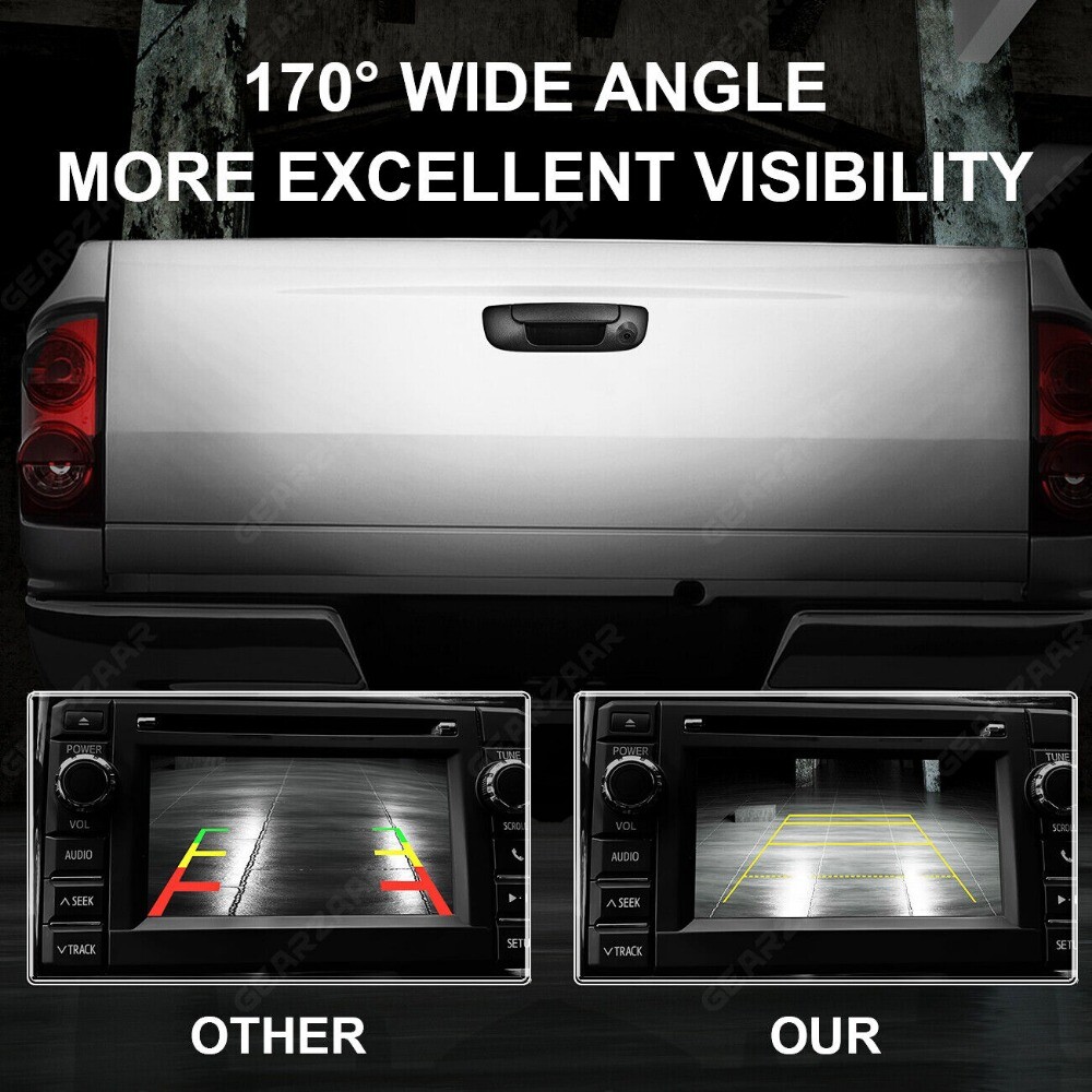 Tailgate Handle Reverse View Backup Camera For Dodge Ram 1500 2500 3500 2002-08