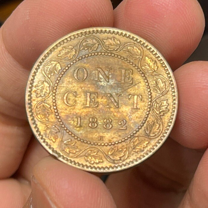 1882 Canada One Large Cent Coin Excellent Condition Cleaned