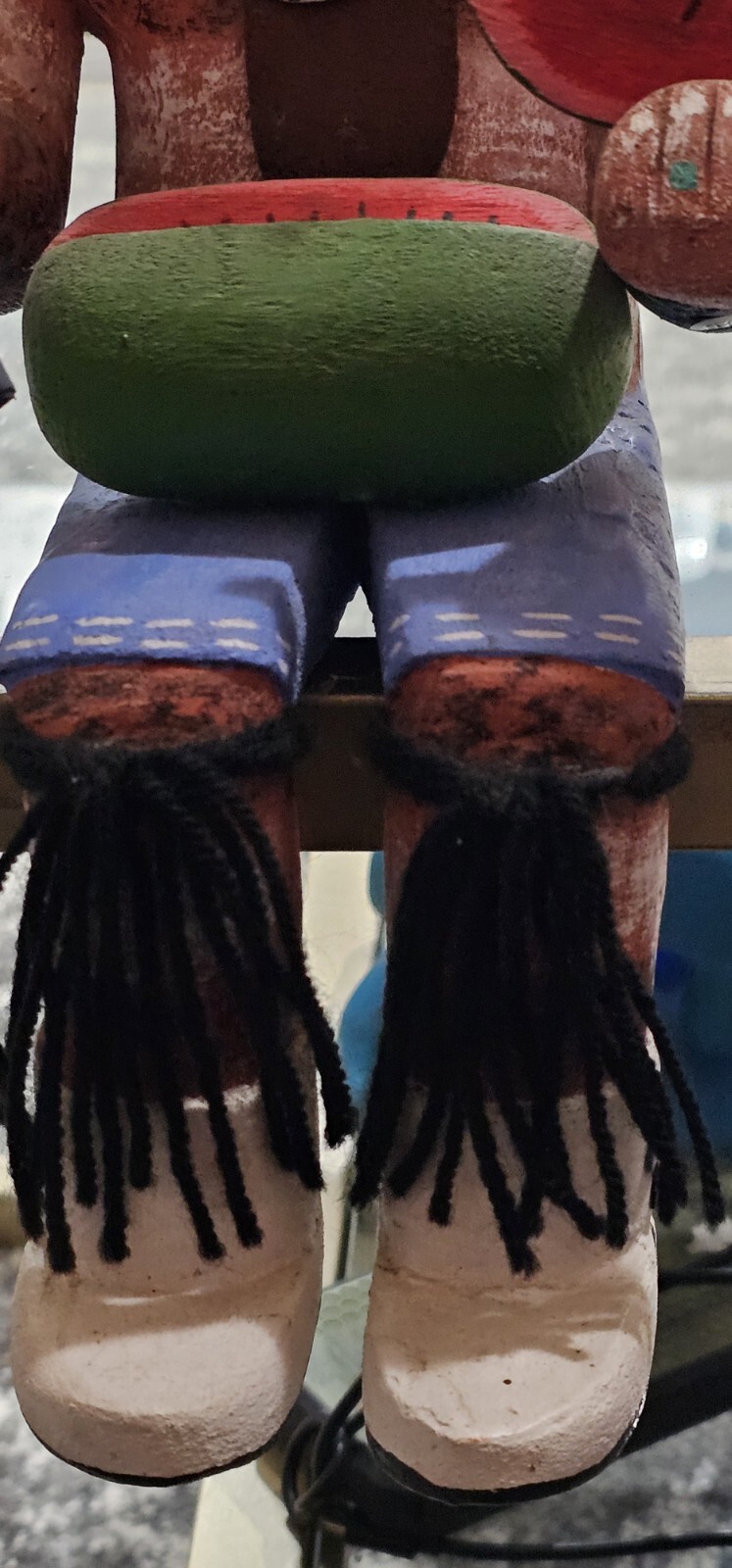 Hopi Kachina / Katsina Doll; Koshare Clown Sitting With Original 1998 Receipt