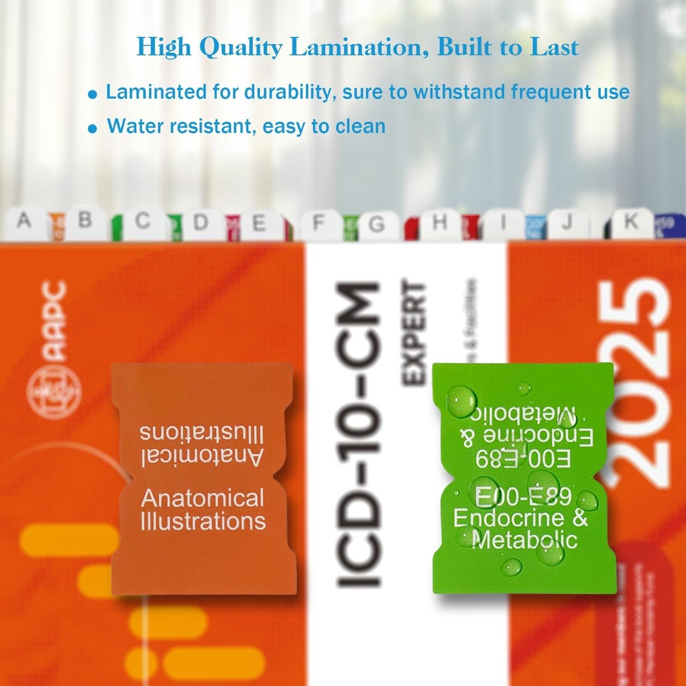 Index Tabs for ICD-10-CM 2025 AAPC Version, Complete Book Set with...