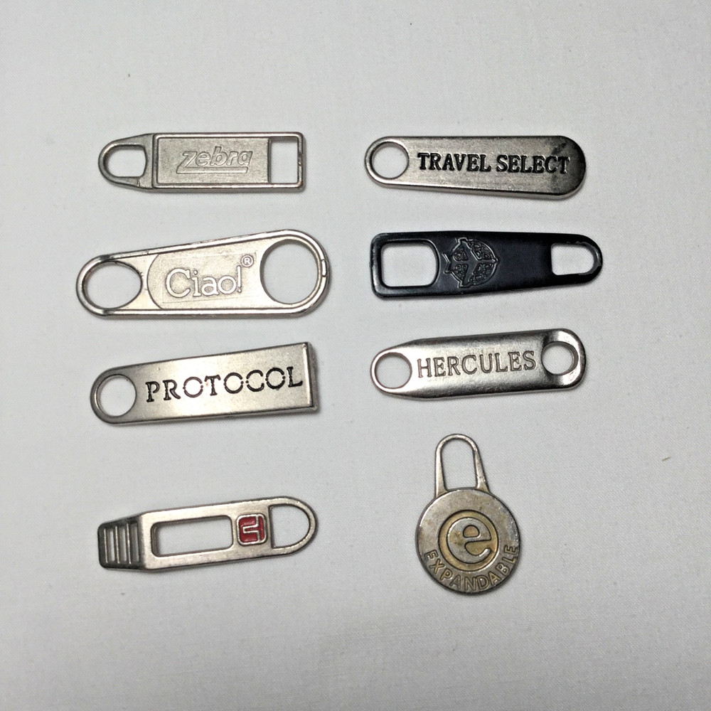 Eight Replacement Zipper Pulls Tabs for Suitcases Luggage Weekender Bag Pull Tab