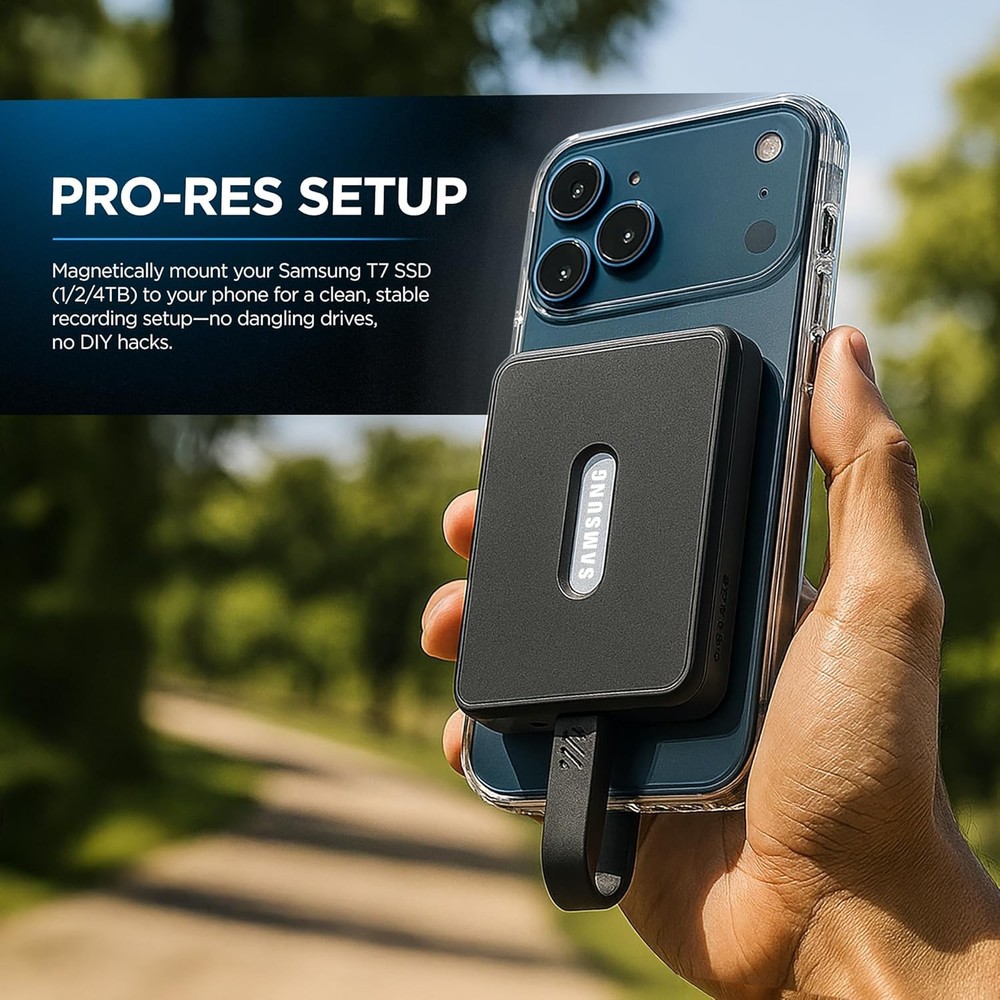 Magnetic Case for Portable SSD with Data Cable