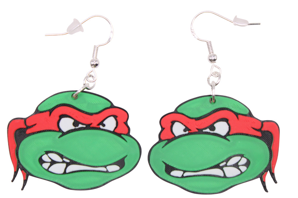 Ninja Turtles Earrings - 3D Printed Earrings