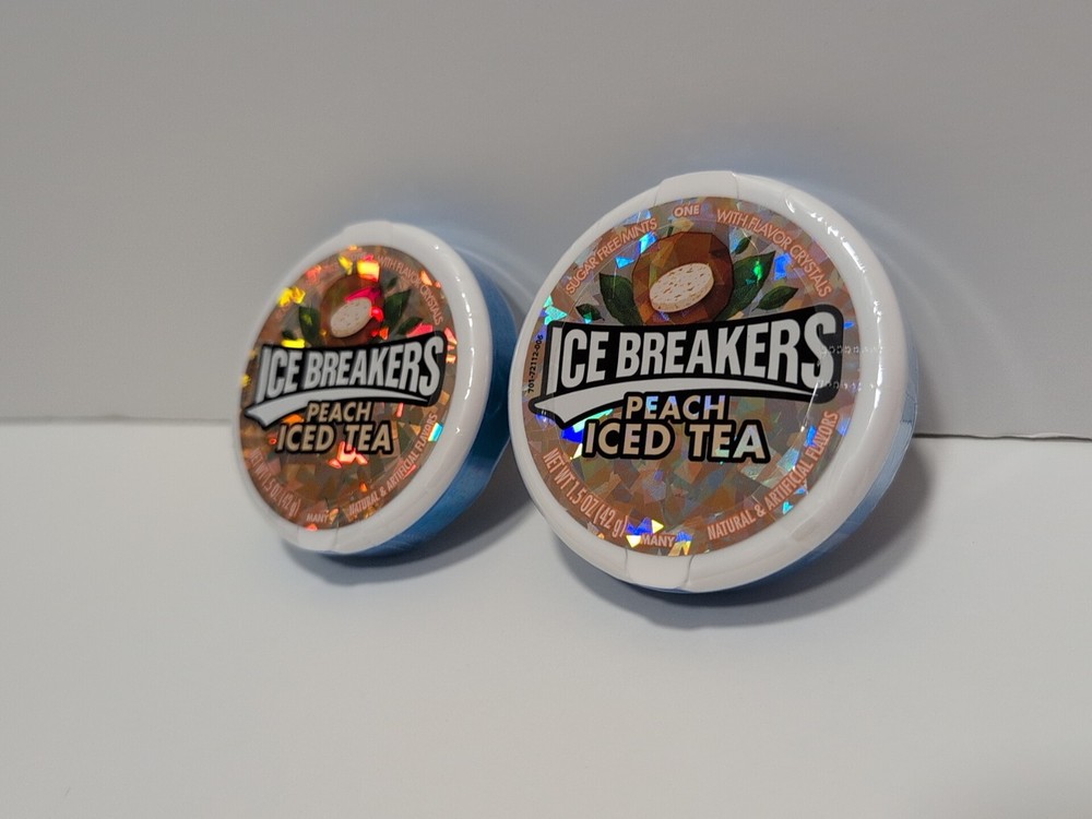 2 Pack Discontinued Ice Breakers Peach Iced Tea BB 05/21 Mints