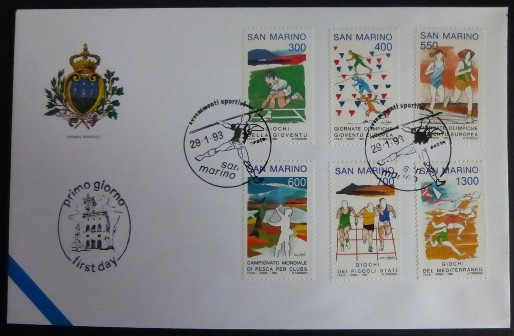 FDC - SANMARINO - SPORTING EVENTS - 1993