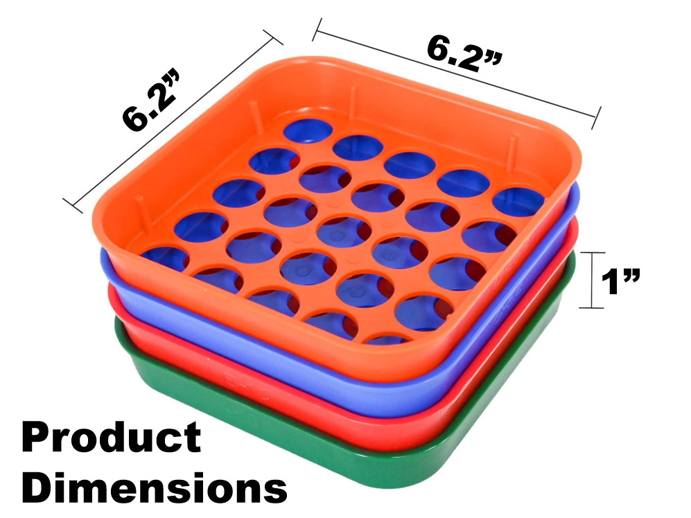 Stackable Coin Sorting Tray 4‑Color Plastic Sorter Set – Tubes Not Included