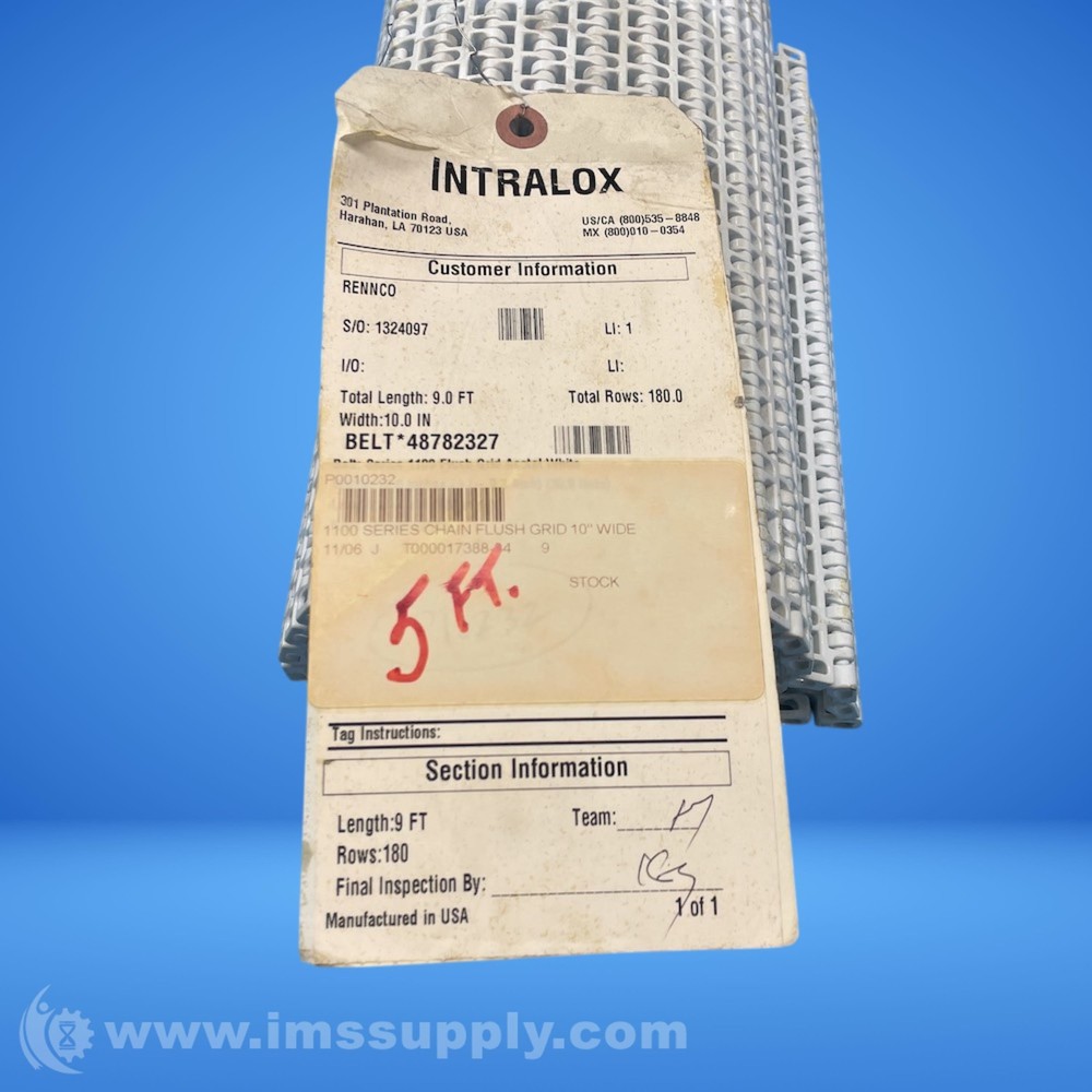 Intralox 1100 Series Chain Flush Grid FNIP