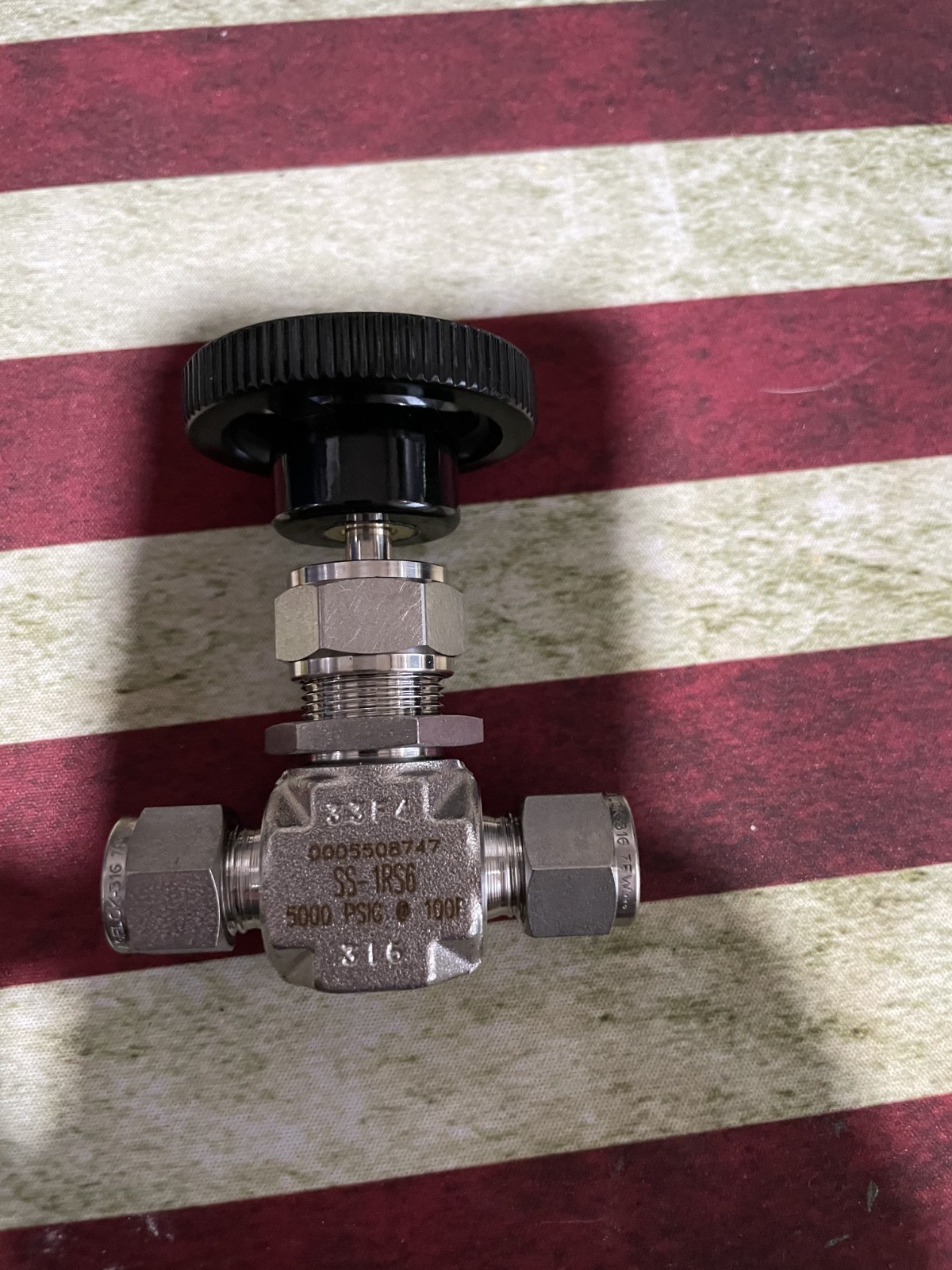 3/8” Needle  Valve Swagelok Part Number SS-1RS6