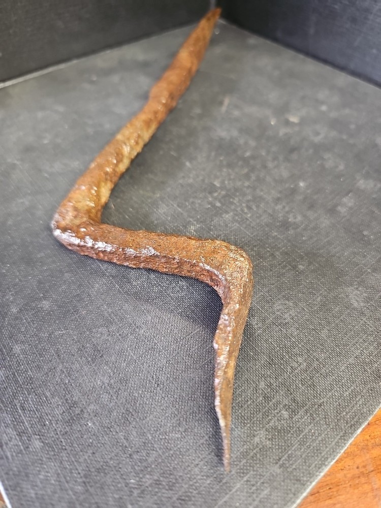 Antique Wrought Iron Beam Spike Hook Reclaimed Blacksmith Made