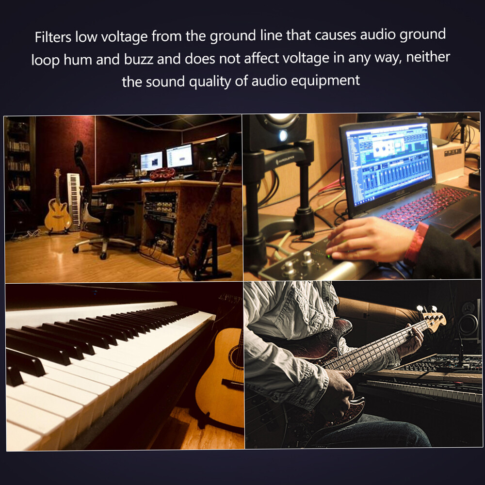 LINEPAUDIO Buzz Eliminator AC Ground Loop Noise Eliminator Plug-In AC Buzz U0U7