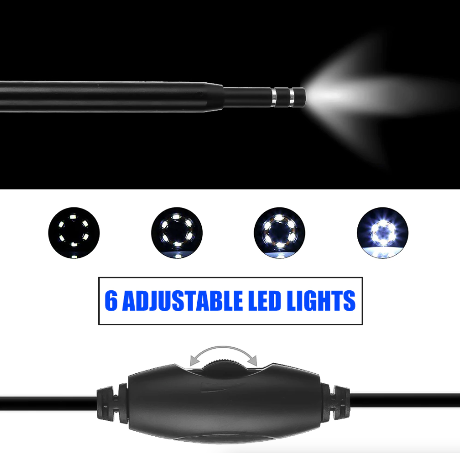 LED Ear Endoscope HD Otoscope Ear Wax Cleaning Camera Tool Cleaner Removal Kit