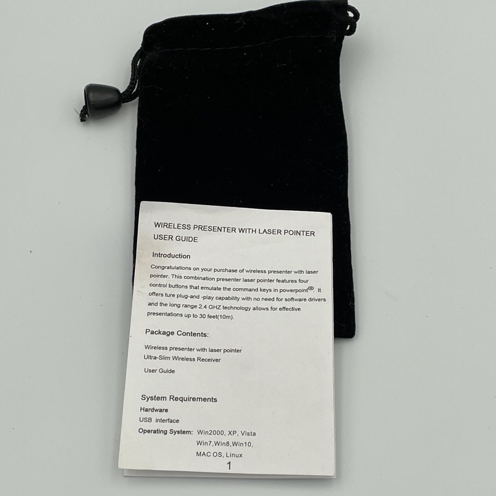 Genuine OEM ZETZ Wireless Presenter Remote Control With USB & Laser Pointer