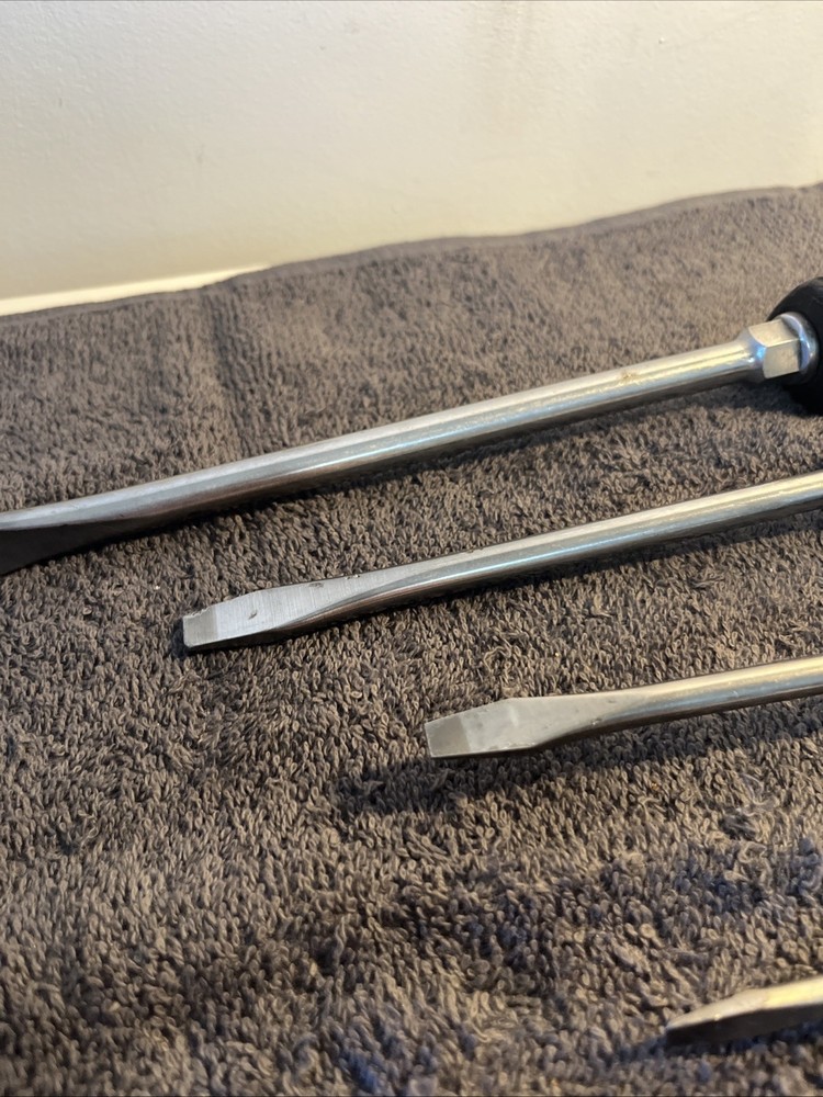 Snap On Tools Slotted 5 Pc Screwdriver Lot SDDI STD3 SDD4 STD6 STD8