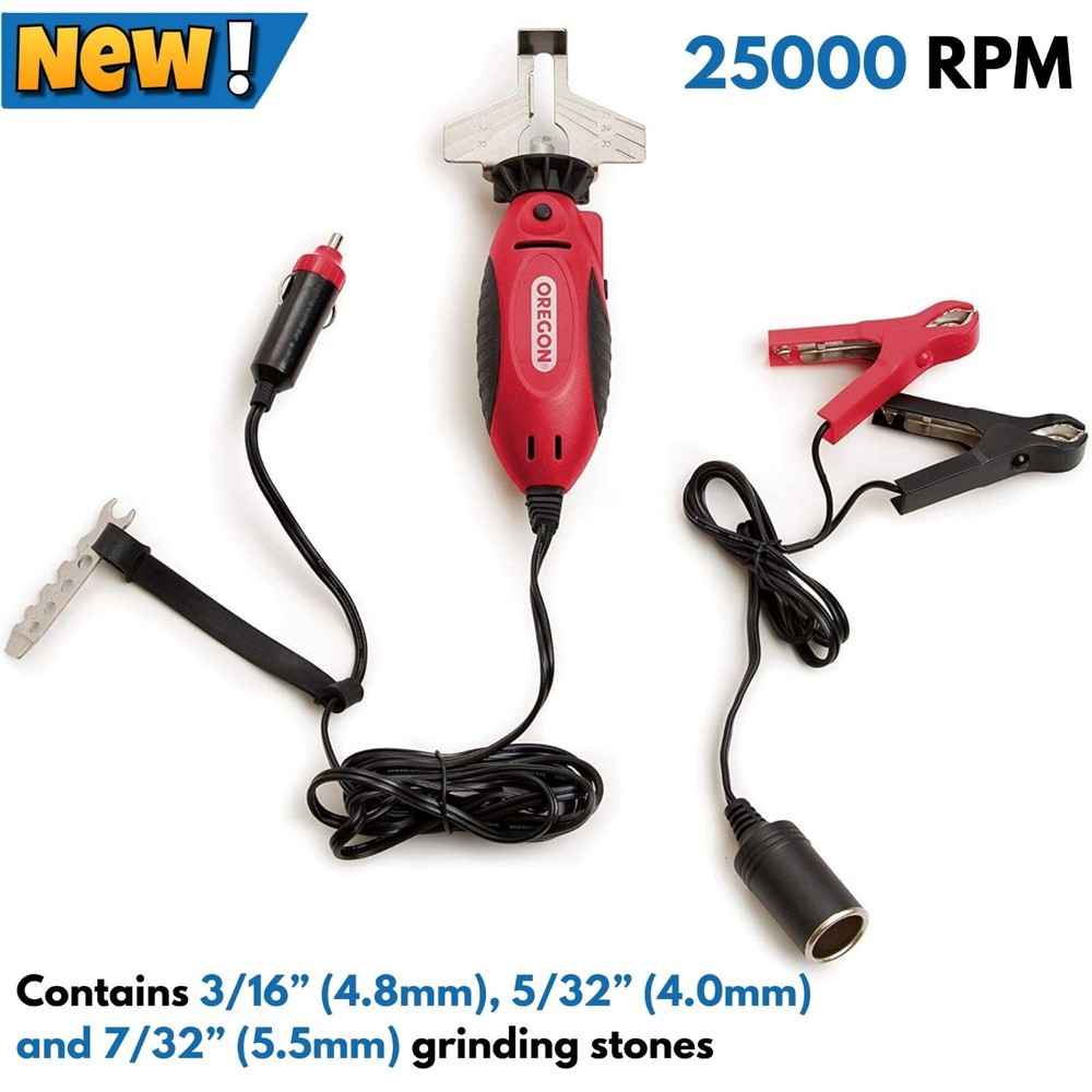 12V Electric Chain Grinder Chainsaw Sharpener Sharpening Tool 5/32" 3/16" 7/32"