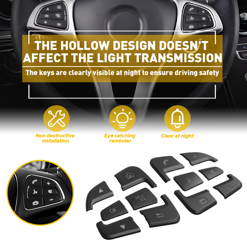 Steering Wheel Multi-Function Button Cover for Mercedes-Benz C300 2015-2017