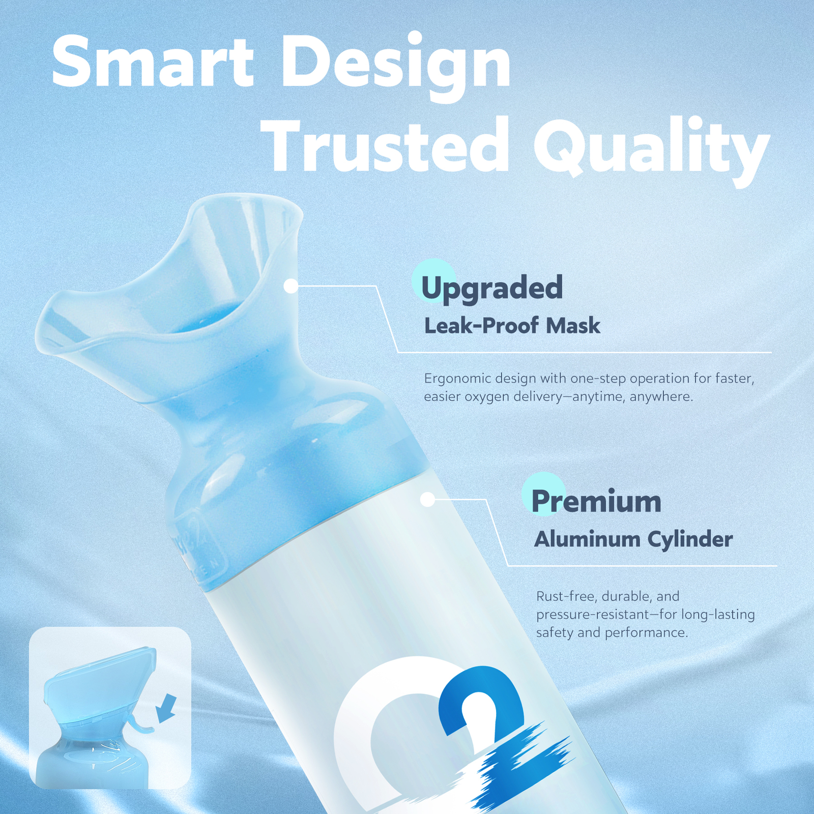 Spozer 10 Liter Oxygen Canned Natural Portable Oxygen Canister Pure O2 Bottle