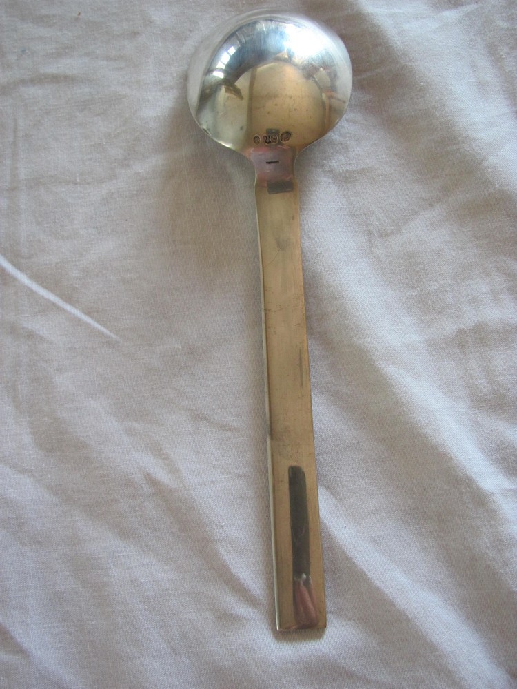 Evald Nielsen Denmark Silver 830 - Pattern #33 - Large Serving Spoon