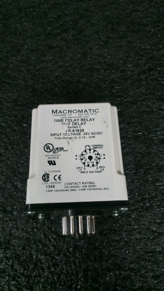 MACROMATIC TR-61628 Time Delay Relay Off Delay Series C