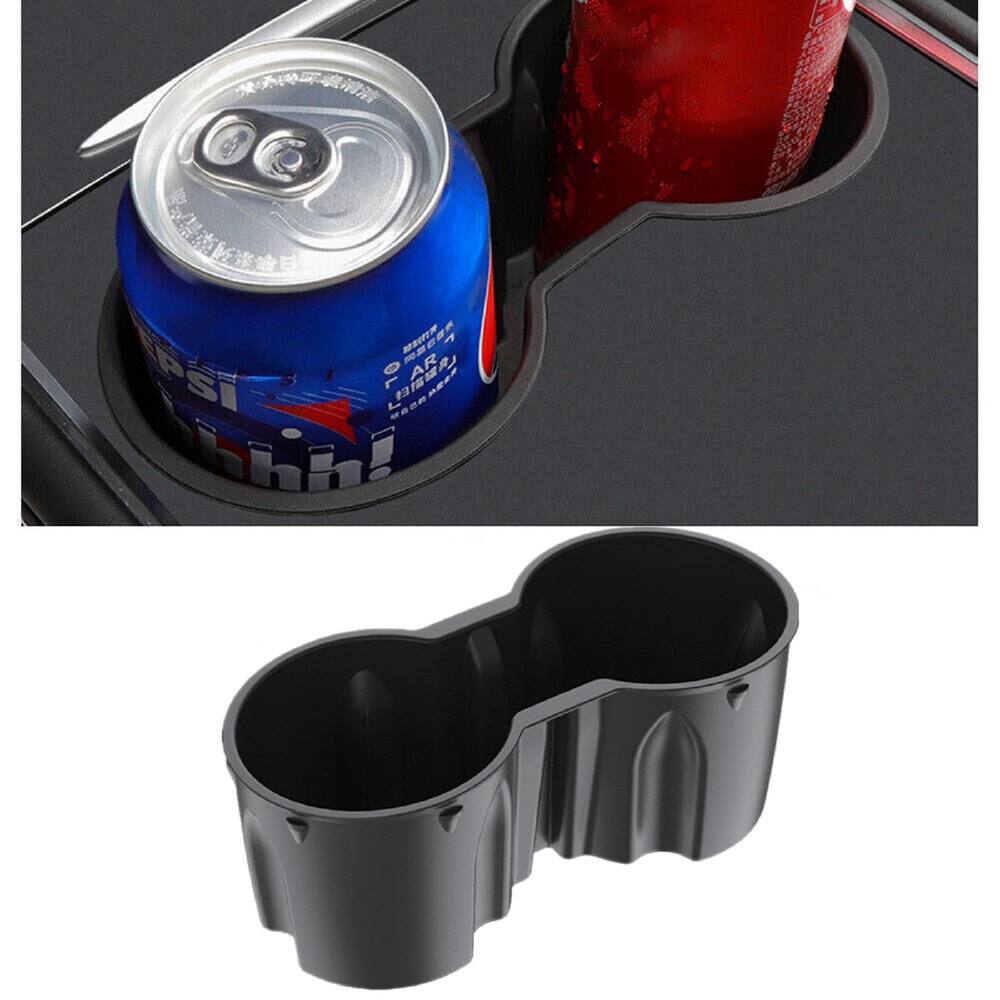 Waterproof Console Cup Holder Insert Double Hole Holder For Tesla Model 3 / Y