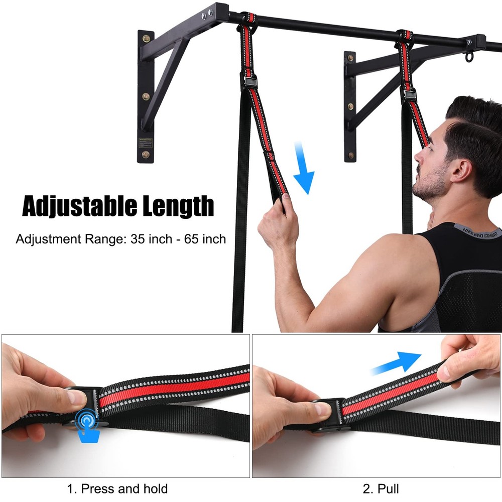 Pull Up Assistance Band with Fabric Feet/Knee Rest, Pull up Assist Bands Pull...
