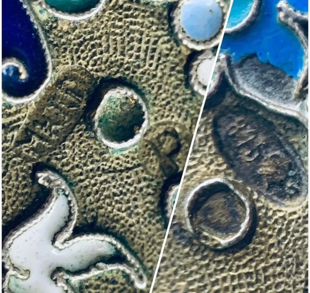 Rare silver enameled cigarette case