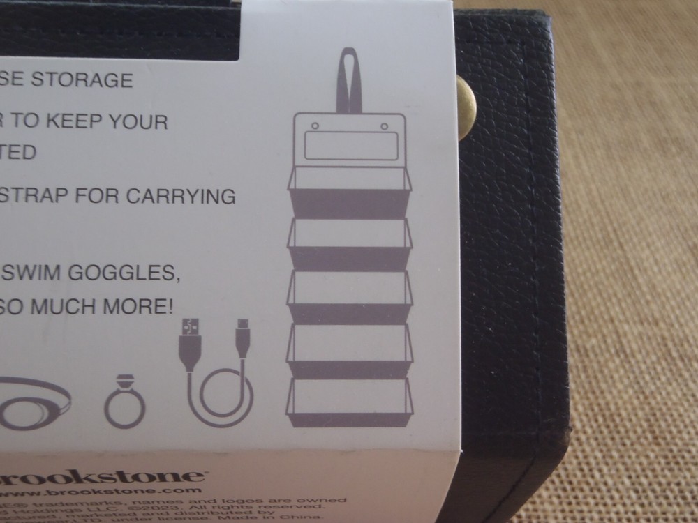 Brookstone Foldable Organizer Case Black Roll Out NEW