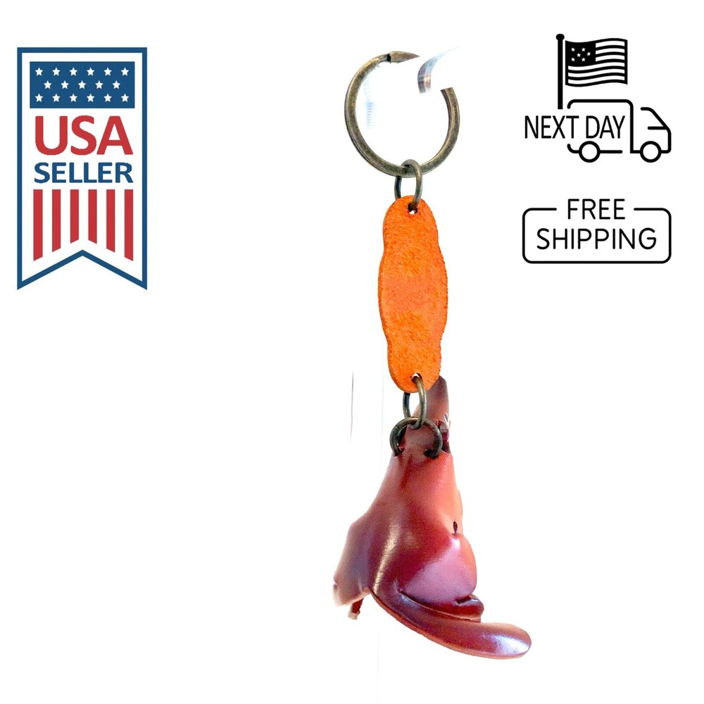 Wolf Handmade Leather Keyring