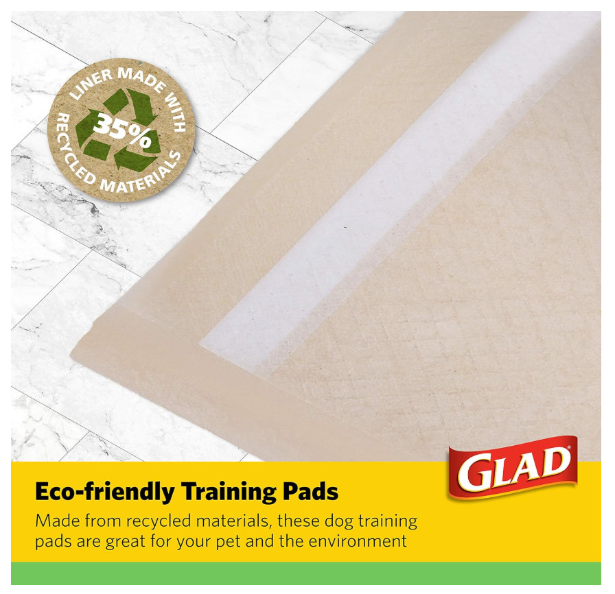 Glad for Pets Earth Friendly Training Pads, 85 - 22x22 in Puppy Pads