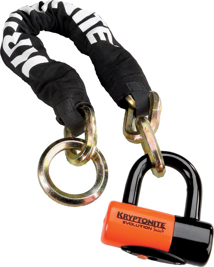 Kryptonite New York Cinch Ring Chain 1275 & Evolution 4 Disc Lock | Hardened